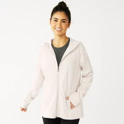 Women's Tek Gear® Essential Hooded Jacket -The Tek Style Shop 5232469 Natural Scallop
