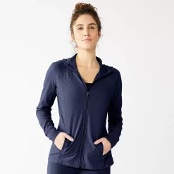 Women's Tek Gear® Essential Hooded Jacket -The Tek Style Shop 5232469 Navy Romance