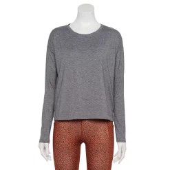 Women's Tek Gear® Soft Touch Long Sleeve Tee 8 Women's Tek Gear® Soft Touch Long Sleeve Tee -The Tek Style Shop 5232480 Charcoal