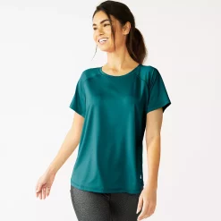 Women's Tek Gear® Core Crewneck Tee -The Tek Style Shop 5232488 Night Life Teal