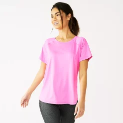 Women's Tek Gear® Core Crewneck Tee -The Tek Style Shop 5232488 Pink Trillion