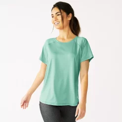 Women's Tek Gear® Core Crewneck Tee -The Tek Style Shop 5232488 Shy Green