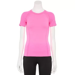 Women's Tek Gear® Seamless Short Sleeve Tee 15 Women's Tek Gear® Seamless Short Sleeve Tee -The Tek Style Shop 5232491 Pink Boom