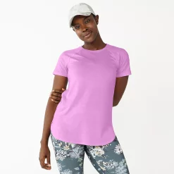Women's Tek Gear® High Slit Tunic Tee 46 Women's Tek Gear® High Slit Tunic Tee -The Tek Style Shop 5232496 Luminous Pink