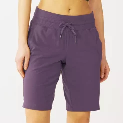 Women's Tek Gear® Essential Bermuda Shorts -The Tek Style Shop 5234540 Grape Grenache