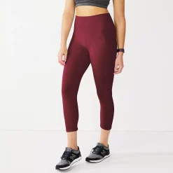 Women's Tek Gear® Seamless Capri Leggings -The Tek Style Shop 5234831 Night Sangria