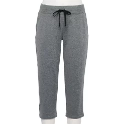 Women's Tek Gear® Weekend French Terry Capris -The Tek Style Shop 5235143 Charcoal