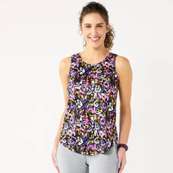 Petite Tek Gear® Core Crewneck Tank -The Tek Style Shop 5236238 Black Shapes