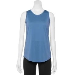 Petite Tek Gear® Core Crewneck Tank -The Tek Style Shop 5236238 Finley Blue