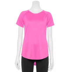 Petite Tek Gear® Core Crewneck Tee -The Tek Style Shop 5236259 Pink Trillion