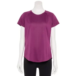 Petite Tek Gear® Core Crewneck Tee -The Tek Style Shop 5236259 Ravishing Orchid