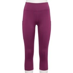Petite Tek Gear® Core High-Waisted Capri Leggings -The Tek Style Shop 5236295 Ravishing Orchid