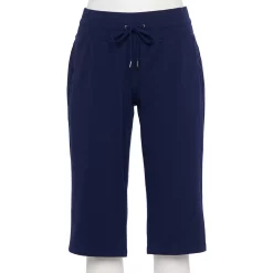 Petite Tek Gear® Essential Workout Skimmer Capris 7 Petite Tek Gear® Essential Workout Skimmer Capris -The Tek Style Shop 5236776 Navy Romance