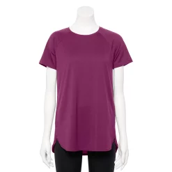Petite Tek Gear® High Slit Tunic Tee -The Tek Style Shop 5240647 Ravishing Orchid