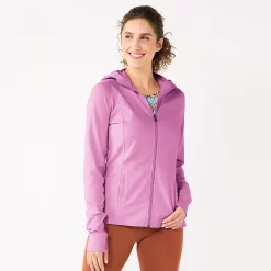 Petite Tek Gear® Essential Hooded Jacket -The Tek Style Shop 5240664 Luminous Pink