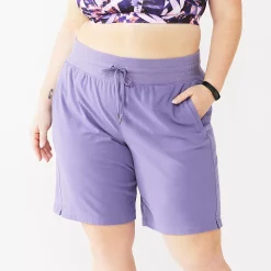 Plus Size Tek Gear® Essential Bermuda Shorts -The Tek Style Shop 5242807 Grape Yard
