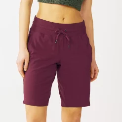 Petite Tek Gear® Essential Bermuda Shorts -The Tek Style Shop 5252477 Night Sangria
