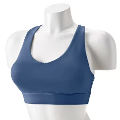 Tek Gear® Core Medium-Impact V-Neck Sports Bra -The Tek Style Shop 5256799 Finley Blue
