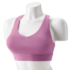 Tek Gear® Core Medium-Impact V-Neck Sports Bra -The Tek Style Shop 5256799 Luminous Pink