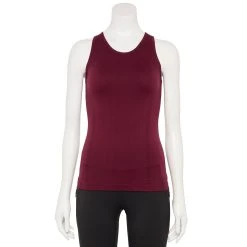 Women's Tek Gear® Seamless Racerback Tank -The Tek Style Shop 5256946 Night Sangria