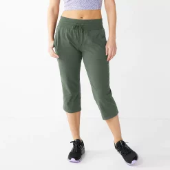 Women's Tek Gear® Essential Straight-Leg Workout Capris -The Tek Style Shop 5257893 Esta Olive