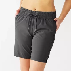 Women's Tek Gear® Woven Bermuda Shorts -The Tek Style Shop 5257937 Charcoal