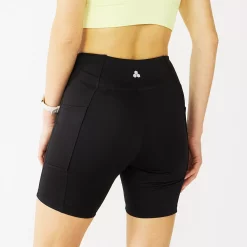 Women's Tek Gear® Core High-Waisted Bike Shorts -The Tek Style Shop 5259291 ALT