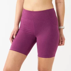 Women's Tek Gear® 7-in. Brushed High-Waisted Bike Shorts -The Tek Style Shop 5259745 Ravishing Orchid