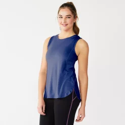 Women's Tek Gear® Easy High-Low Tank -The Tek Style Shop 5273656 Finley Blue
