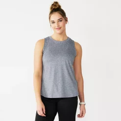 Women's Tek Gear® Easy High-Low Tank -The Tek Style Shop 5273656 Smokey Slate