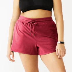 Plus Size Tek Gear® Essential Drawstring Shorts -The Tek Style Shop 5280466 Cherry Fusion
