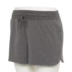 Plus Size Tek Gear® Essential Drawstring Shorts -The Tek Style Shop 5280466 Medium Ink Heather