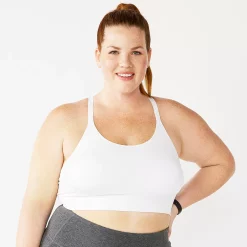 Plus Size Tek Gear® Seamless Low-Impact Sports Bra -The Tek Style Shop 5282906 White