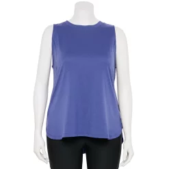 Plus Size Tek Gear® Easy High-Low Tank -The Tek Style Shop 5283039 Finley Blue