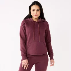 Women's Tek Gear® Ultrasoft Fleece Hoodie -The Tek Style Shop 5522495 Night Sangria