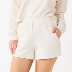 Women's Tek Gear® Ultrasoft Raw-Hem Shorts -The Tek Style Shop 5523332 Natural Scallop