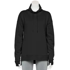 Petite Tek Gear® Ultrasoft Fleece Cowlneck Tunic -The Tek Style Shop 5525191 Black