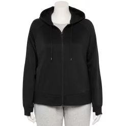 Plus Size Tek Gear® Ultrasoft Fleece Jacket -The Tek Style Shop 5540291 Black