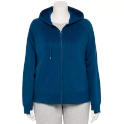 Plus Size Tek Gear® Ultrasoft Fleece Jacket -The Tek Style Shop 5540291 Blue Crayon