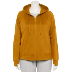 Plus Size Tek Gear® Ultrasoft Fleece Jacket -The Tek Style Shop 5540291 Brassy Gold