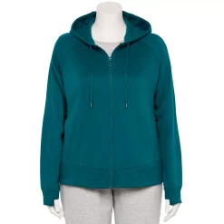 Plus Size Tek Gear® Ultrasoft Fleece Jacket -The Tek Style Shop 5540291 Night Life Teal