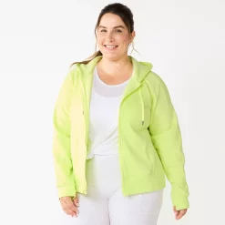 Plus Size Tek Gear® Ultrasoft Fleece Jacket -The Tek Style Shop 5540291 Real Lemon