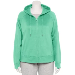 Plus Size Tek Gear® Ultrasoft Fleece Jacket -The Tek Style Shop 5540291 Shy Green