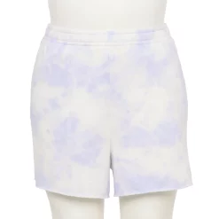 Plus Size Tek Gear® Ultrasoft Fleece Raw-Hem Shorts -The Tek Style Shop 5540831 Purple Dye Effect