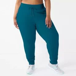 Plus Size Tek Gear® Ultrasoft Fleece Jogger Pants -The Tek Style Shop 5541074 Night Life Teal