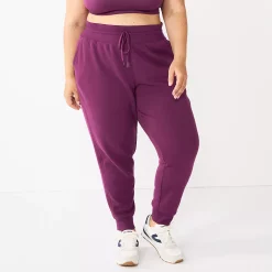 Plus Size Tek Gear® Ultrasoft Fleece Jogger Pants -The Tek Style Shop 5541074 Ravishing Orchid