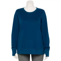 Plus Size Tek Gear® Ultrasoft Fleece Sweatshirt -The Tek Style Shop 5542897 Blue Crayon