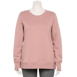 Plus Size Tek Gear® Ultrasoft Fleece Sweatshirt -The Tek Style Shop 5542897 Martini Rose