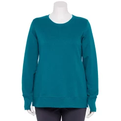 Plus Size Tek Gear® Ultrasoft Fleece Sweatshirt -The Tek Style Shop 5542897 Night Life Teal