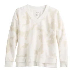 Women's Tek Gear® Ultrasoft Fleece Step-Hem V-neck Top -The Tek Style Shop 5543909 ALT2